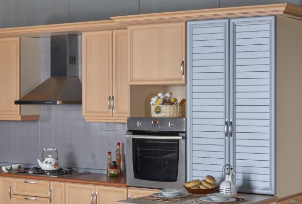 طراحی انواع کابینت آشپزخانه روکش چوب مات